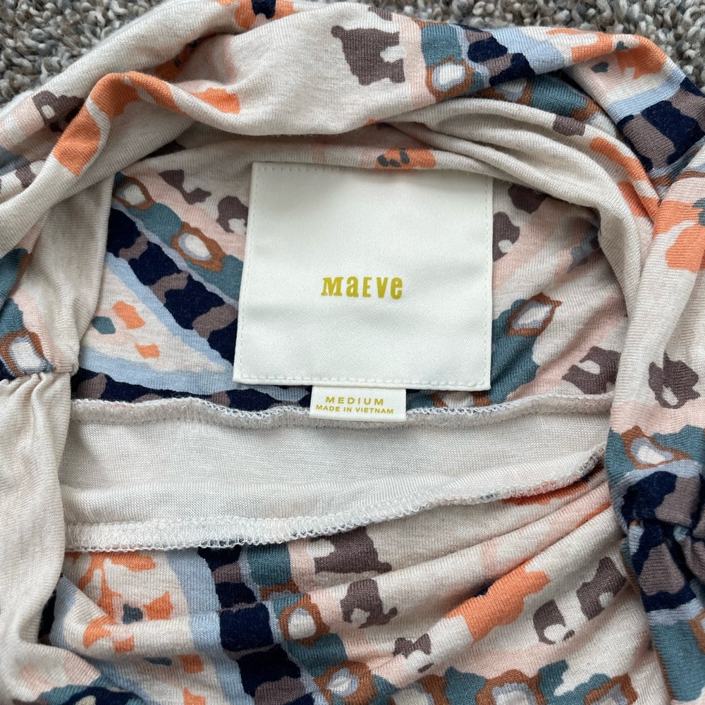 Anthropologie Maeve Asymmetrical Wrap Maxi Skirt Casual Medium size multi color - Picture 9 of 14